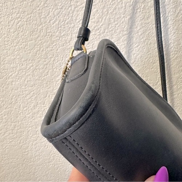 COACH Vintage Abbie Crossbody Shoulder Bag 90’s Black No. BOX-9027 RARE - Picture 7 of 13